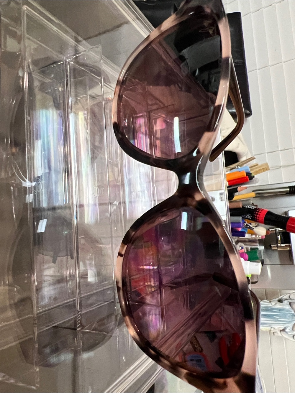 Maui Jim Oversized Pink Gradient Frame Sunglasses